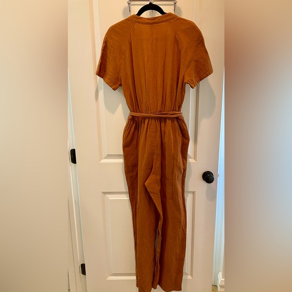 NWOT CASLON Cotton Gauze Belted Short SleeveJumpsuit - Picture 4 of 10